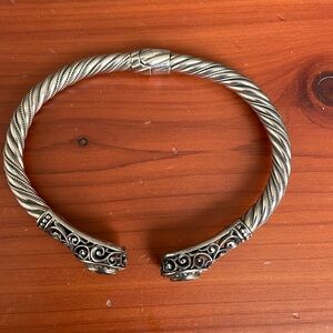 Samuel B bracelet with 18k gold and 925 ss with white sapphire